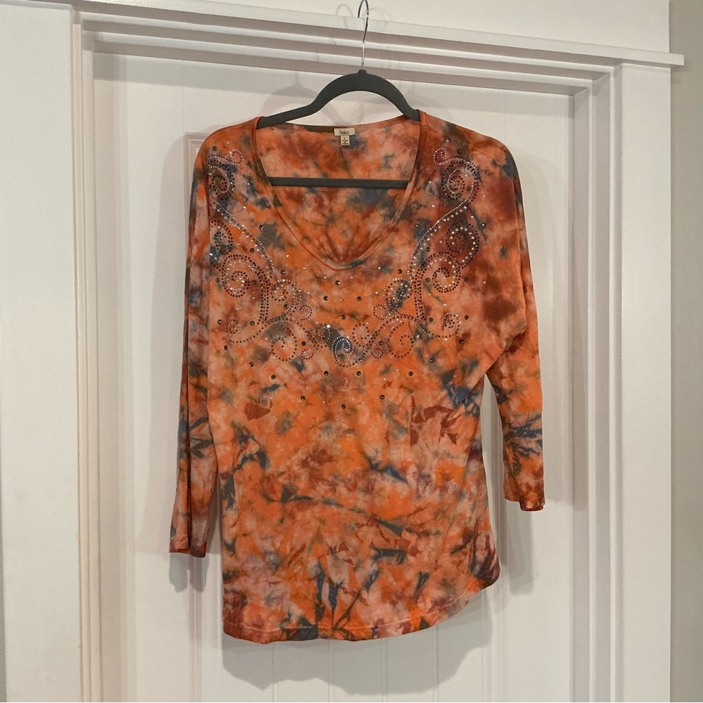 Reba Size Large embellished Tshirt style top
